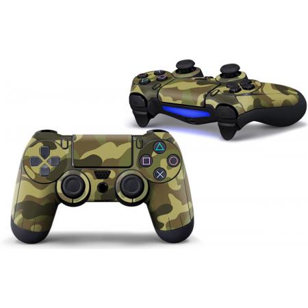 Camouflage Skin voor Playstation 4 Controller - PS4 Controller Sticker – Groen