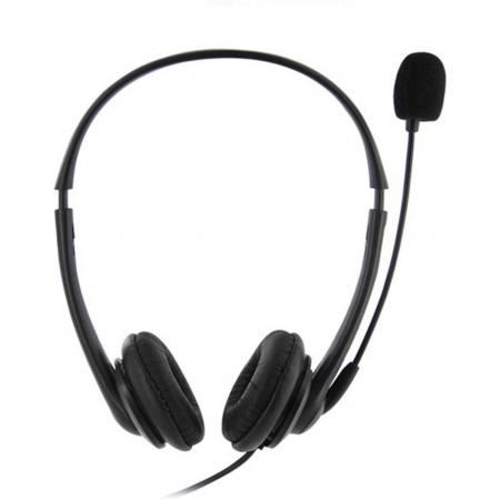 YONO Headset met Microfoon Stereo – USB Plug en Play Koptelefoon – Zwart