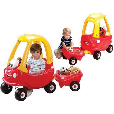 Kinder speelgoed aanhangwagen - Cozy Coupe Trailer Rood - Kindervoertuigen - Loopauto aanhangwagen - Rood