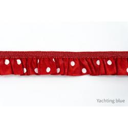 Band elastisch - rood band witte stippen - lengte 3 meter - band voor kastplanken - band elastiek - vrolijke sierband - fournituren -