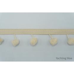 Band met bolletjes 3 meter - wit - fournituren - lengte 3 meter - lint - stof - afwerkband - katoenen band - naaien - decoratieband -