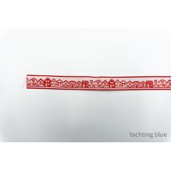 Geweven sierband -  rood band - fournituren - lengte 3 meter - lint - stof - afwerkband - katoenen band - naaien - decoratieband -