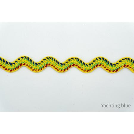 Hobby lint - geel golf motief - per  3 meter - 1 cm breed - band - naaien - hobby -
