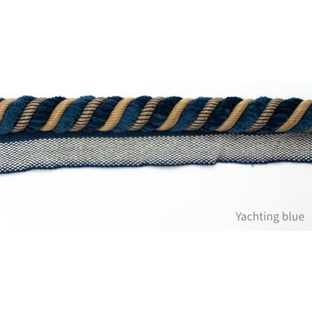 Piping koord blauw goud - 4  meter - hobby koord - piping rand - touwrand - kussenrand - gordijnen - piping -