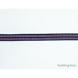 Sierband blauw rood wit randje - fournituren - sierlint - hobbylint -