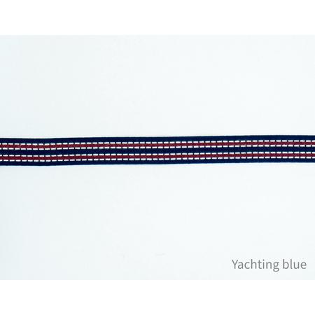 Sierband blauw rood wit randje - fournituren - sierlint - hobbylint -