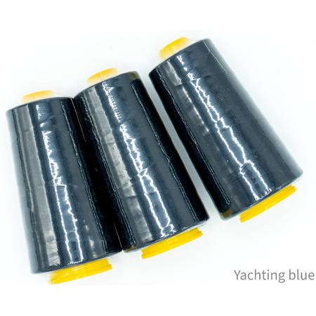 lockgaren- kleur donkerblauw - lengte 3000 yards - 100% polyester - 3 klossen - garen -