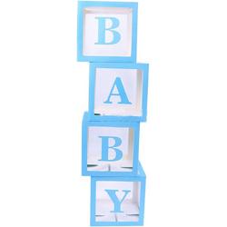 Yar Babyshower Versiering Dozen - Blauw - Gender Reveal Pakket - Geboorte Decoratie Jongen en Meisje