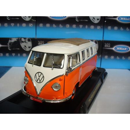 Yatming Lucky Diecast 1/18 VW Volkswagen T1 Bus 1962 met Sliding Roof Oranje