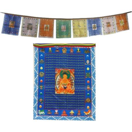 Gebedsvlaggen Boeddhas - 28x35 cm