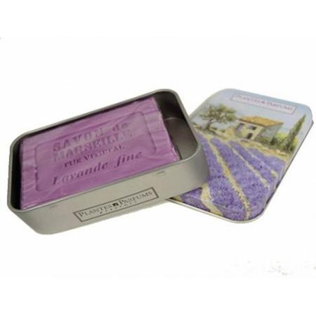 Lavendel zeep in geschenk blikje - 100 g