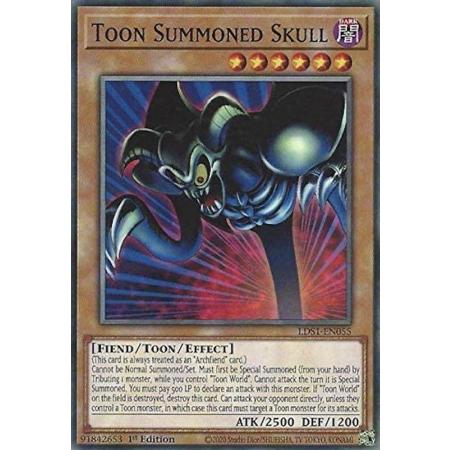 Toon Summoned Skull Yu-Gi-Oh - LDS1-EN055 – Yu Gi Oh cards – Yu Gi Oh kaarten – Rare versie – In kaarthouder!