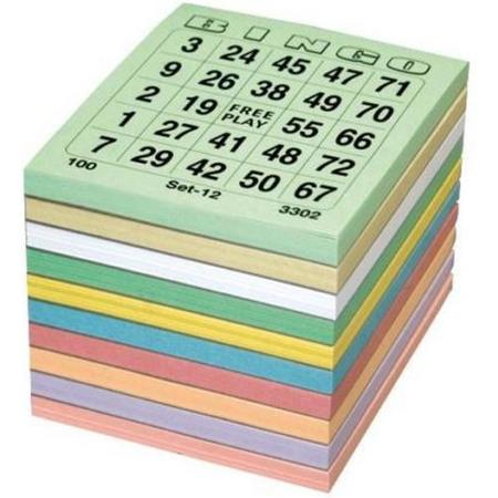 Bingokaarten - Bingo Bloks - Bingo Blokken 5x100 / 1-75