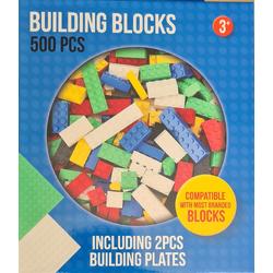 Bouwstenen-500 steentjes - Building Blocks Including 2 pcs building plates