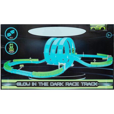 Racebaan Glow In The Dark - Elektrische Racebaan - Racebaan Set - Elektrisch Speelgoed - Award Winner - Inclusief Race Auto