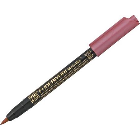 Kuretake Fudebiyori Brush Pen - Metallic red