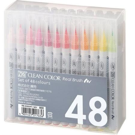 ZIG Clean Color Real Brush set van 48 kleuren