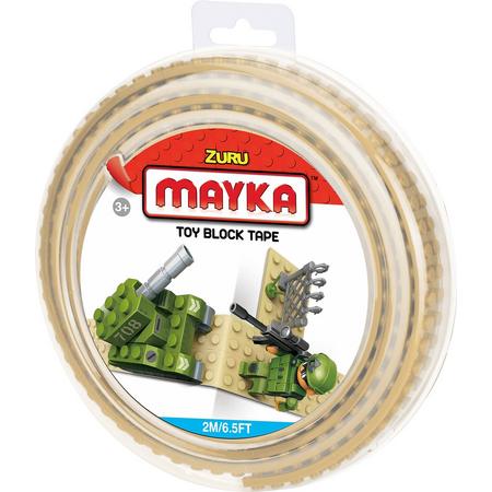 Mayka bouwblokjes tape beige/zand - 2 meter / 2 studs