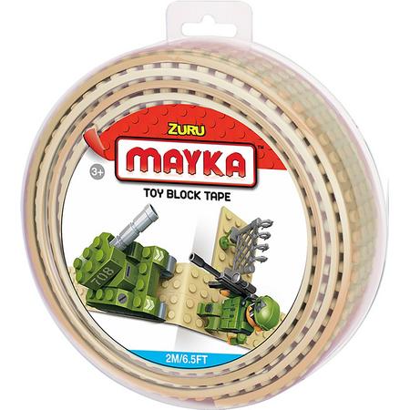 Mayka bouwblokjes tape beige/zand - 2 meter / 4 studs