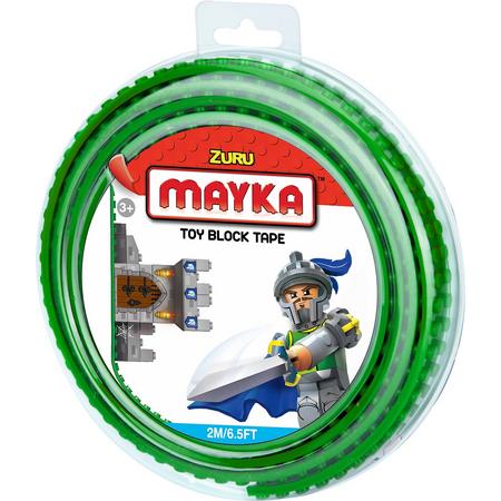 Mayka bouwblokjes tape groen - 2 meter / 2 studs