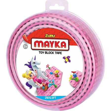 Mayka bouwblokjes tape roze - 2 meter / 4 studs