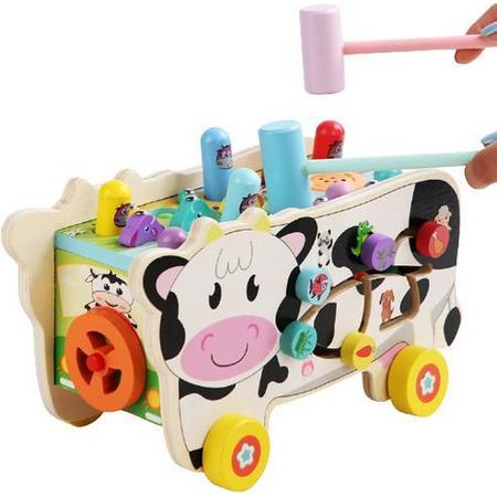 ZaCia Multifunctionele Hamerbank Mollen met Xylofoon - Vissenspel - Telraam - Trekfiguur - Montessori speelgoed