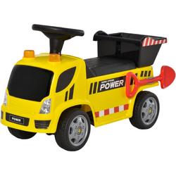 Loopwagen - Loopauto - Graafmachine buitenspeelgoed - Geel - 72 x 28,2 x 42 cm
