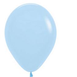 5x latex ballon: pastel mat blauw
