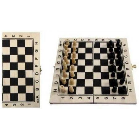 Mini houtschaak spel - schaakbord opvouwbaar