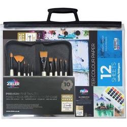 Zieler Complete Watercolour Paintingset In A Clear A3 Case