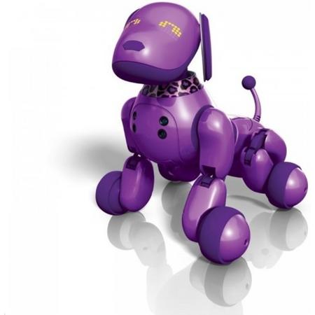 Zoomer paarse hond - robot puppy - electronisch huisdier - incl. USB kabel