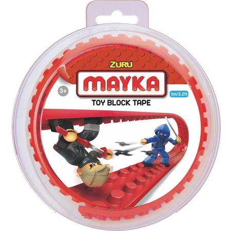Zuru-Mayka 34633 Block Tape 2 Noppen 1m Rood - LEGO Compatible