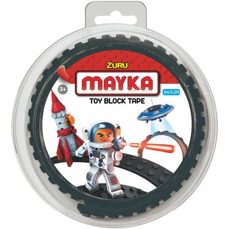 Zuru-Mayka 34639 Block Tape 2 Noppen 1m Zwart - LEGO Compatible