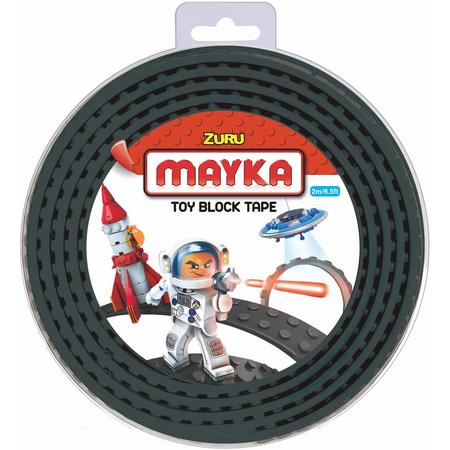 Zuru-Mayka 34648 Block Tape 2 Noppen 2m Zwart - LEGO Compatible