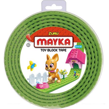 Zuru-Mayka 34655 Block Tape 4 Noppen 2m Licht Groen - LEGO Compatible
