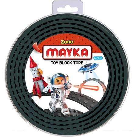 Zuru-Mayka 34657 Block Tape 4 Noppen 2m Zwart - LEGO Compatible