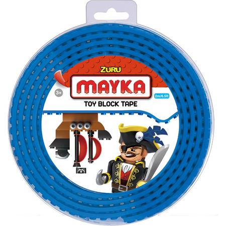 Zuru-Mayka W2B Block Tape 4 Noppen 2m Blauw - LEGO Compatible
