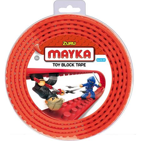 Zuru-Mayka W2R Block Tape 4 Noppen 2m Rood - LEGO Compatible