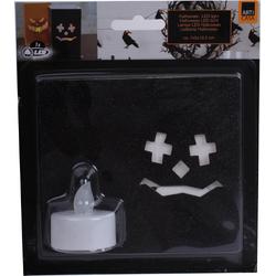 Arti Casa Lampion Halloween Led 7 X 10,5 Cm Papier Zwart