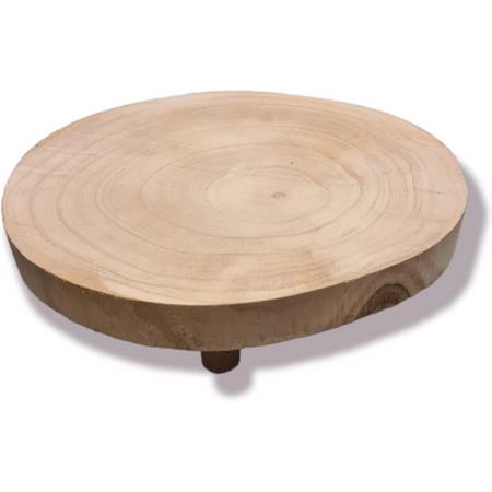 deco tafeltje hout 30x6.5cm naturel, Kindercrea
