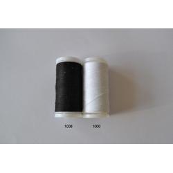 Artifil - set wit en zwart garen - universeel naaigaren geschikt voor naaimachine en handnaaien - polyester - 2x 200m