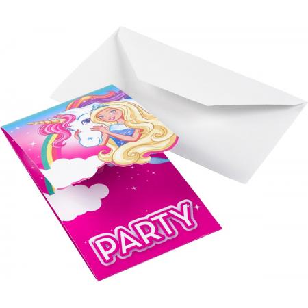 8 Barbie Dreamtopia™ uitnodigingen - Feestdecoratievoorwerp