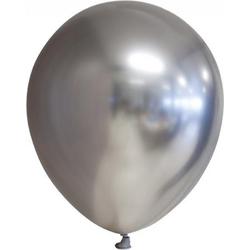 25 stuks Spiegelballon Zilver 30 cm