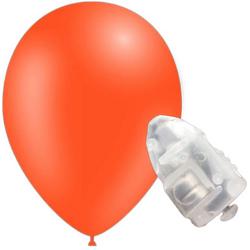 5 stuks ledverlichte Feestballonnen oranje 26 cm pastel met losse LED-lampjes