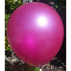 Donker roze parelmoer metallic ballon 30 cm hoge kwaliteit