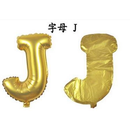 ballon - 100 cm - goud - letter - J