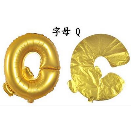 ballon - 100 cm - goud - letter - Q