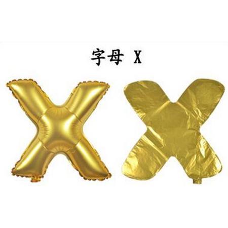 ballon - 100 cm - goud - letter - X