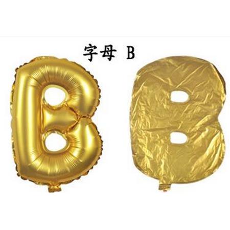 ballonnenparade ballon - 100 cm - goud - letter - B