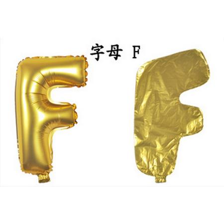 ballonnenparade ballon - 100 cm - goud - letter - F